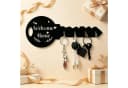 Fyrove Schlüsselbrett Wand 4 Haken Schwarz Selbstklebend Metall Bild 3