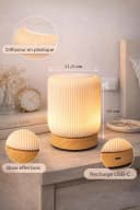Fyrove LED Nachtlicht Touch-Nachttischlampe Weiß Dimmbar USB Bild 4