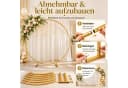 ibettertec Dekofigur Metallring Gold stehend mit Fuß, 2M Bild 1