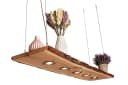 Blockholz-Schmiede Hängeleuchte Eiche mit Rinde Smart Home LED Warmweiß Bild 2