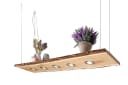 Blockholz-Schmiede Hängeleuchte Eiche mit Rinde Smart Home LED Warmweiß Bild 3