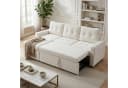 Jiexi Schlafsofa Ecksofa L-Form Teddy-Fleece Bild 2
