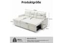 Jiexi Schlafsofa Ecksofa L-Form Teddy-Fleece Bild 3