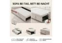 Jiexi Schlafsofa Ecksofa L-Form Teddy-Fleece Bild 5