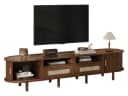 SeedWave Lowboard Oval TV Schrank 2 Schiebetüren Rattanfront Bild 2