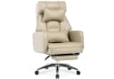 SeedWave Bürostuhl XXL Chefsessel Beige mit Fußstütze Bild 2