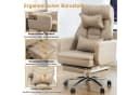 SeedWave Bürostuhl XXL Chefsessel Beige mit Fußstütze Bild 3
