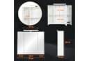 MSMASK Badezimmerspiegelschrank mit LED Beleuchtung, Steckdose und Lichtschalter 70x15x60cm Bild 1