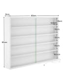 MSMASK Hängevitrine 5-stöckig LED-Beleuchtung Weiß Bild 1