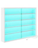 MSMASK Hängevitrine 5-stöckig LED-Beleuchtung Weiß Bild 2