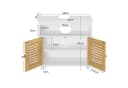 MSMASK Waschbeckenunterschrank Badezimmerschrank Bambus Bild 1