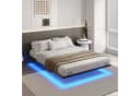 MSMASK Metallbett Schwebebett Bettgestell mit LED-Beleuchtung Schwarz 140x200cm Bild 2