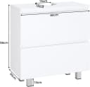 MSMASK Waschbeckenunterschrank Badezimmerschrank Unterschrank Waschbecken 2 Große Schubladen 60 x 30 x 56 cm Bild 1