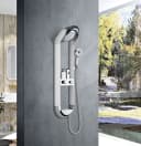 HOMELODY Duschsystem Weiß mit Ablage und 3 Strahlarten Bild 2