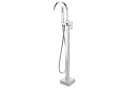 HOMELODY Freistehende Wannenarmatur mit Wasserfall & Handbrause Chrom Bild 1