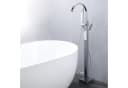 HOMELODY Freistehende Wannenarmatur mit Wasserfall & Handbrause Chrom Bild 2
