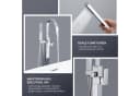 HOMELODY Freistehende Wannenarmatur mit Wasserfall & Handbrause Chrom Bild 5