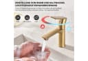 HOMELODY Waschtischarmatur Einhebelmischer Gold 3/8 Anschluss Bild 3