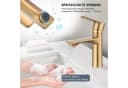HOMELODY Waschtischarmatur Einhebelmischer Gold 3/8 Anschluss Bild 5