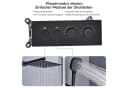 HOMELODY Duschsystem Unterputz Thermostat Schwarz 12 Zoll Regendusche Edelstahl Bild 5