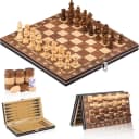 Kityhome 3-in-1 Magnetisches Holz-Schachspiel Bild 2