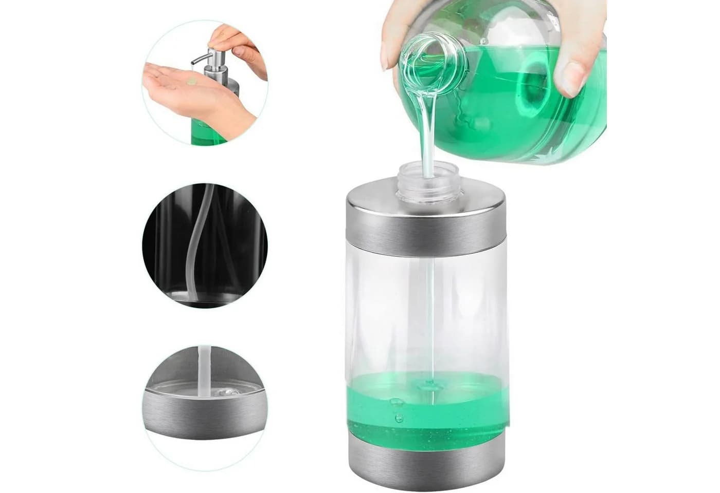 Kityhome Seifenspender Edelstahl 350ml