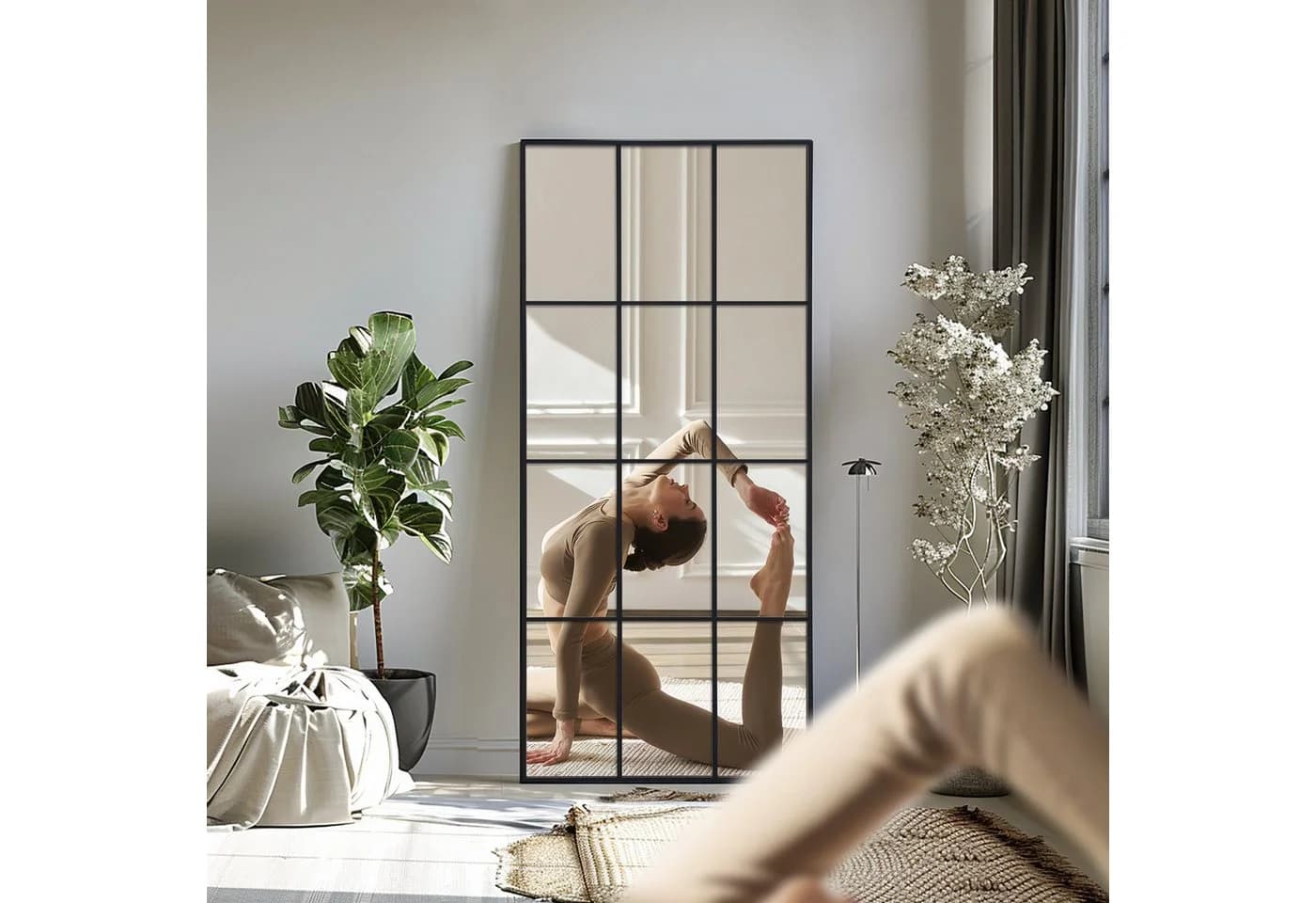 LUNAMIRROR Wandspiegel HD-Spiegel mit schwarzen Metallrahmen und Splitterschutz