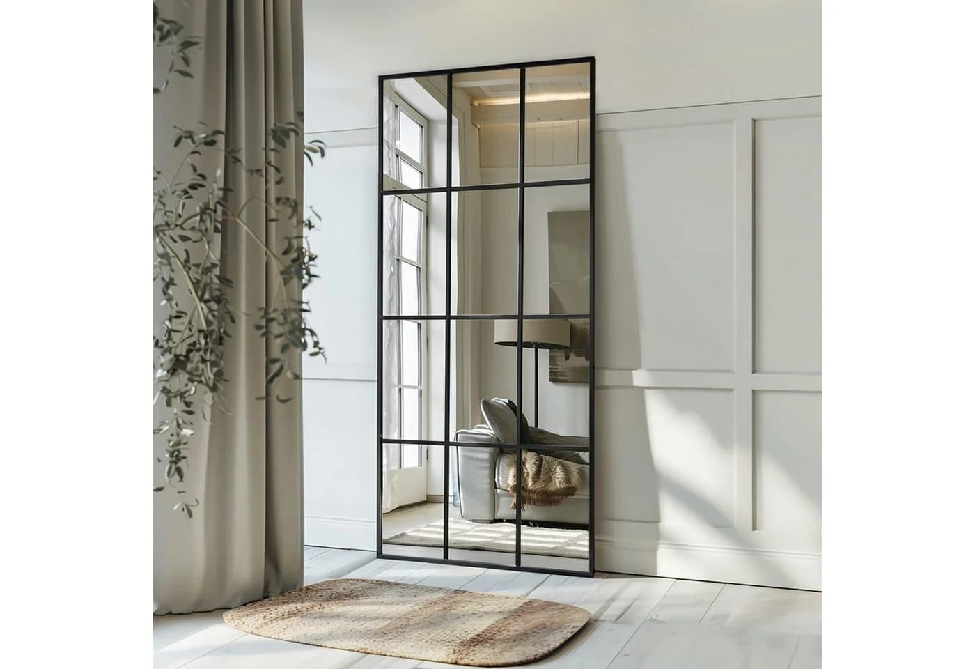 LUNAMIRROR Wandspiegel HD-Spiegel mit schwarzen Metallrahmen und Splitterschutz - Bild 2