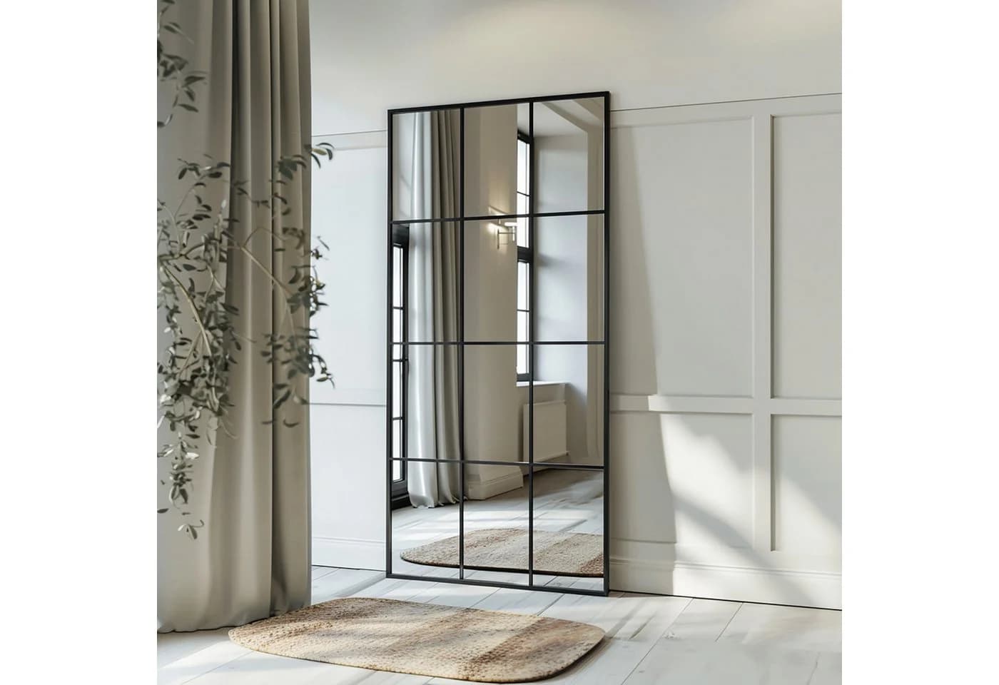 LUNAMIRROR Wandspiegel HD-Spiegel mit schwarzen Metallrahmen und Splitterschutz - Bild 4