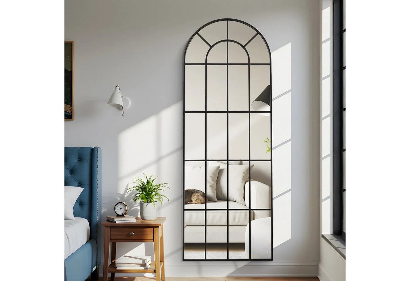 LUNAMIRROR Wandspiegel HD-Spiegel mit schwarzen Metallrahmen und Splitterschutz - Bild 2