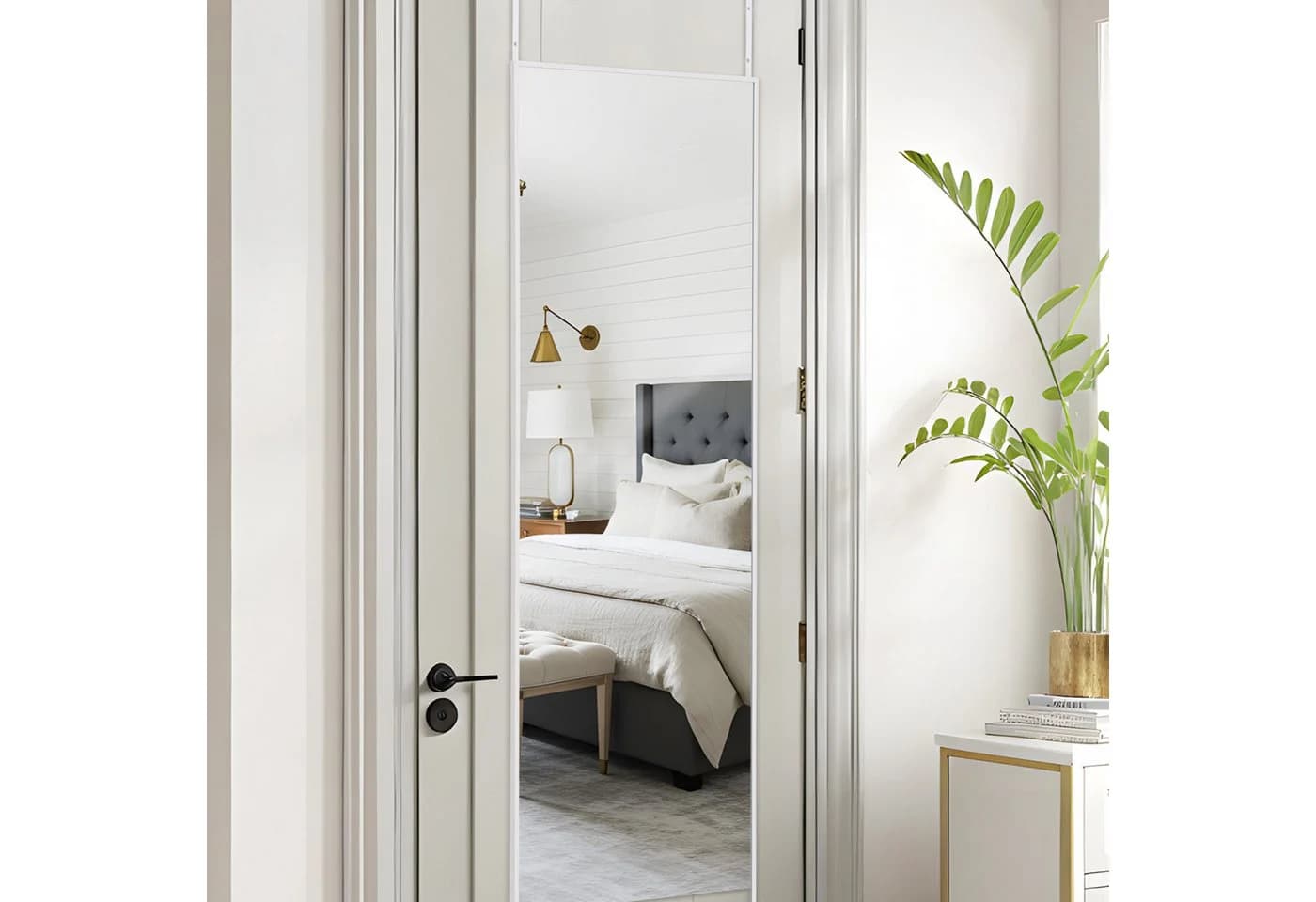 LUNAMIRROR Wandspiegel Aluminiumrahmen HD Glas bruchsicher ohne Bohren - Bild 2