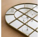 LUNAMIRROR Wandspiegel Bogenform Schwarz Metallrahmen Gitterdesign Bild 5