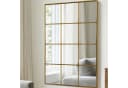 LUNAMIRROR Wandspiegel Rechteckig Schwarz Metallrahmen Gitterdesign Bild 2