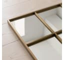 LUNAMIRROR Wandspiegel Rechteckig Schwarz Metallrahmen Gitterdesign Bild 3