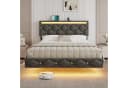 MSMASK Polsterbett mit USB-Ladestation und LED-Beleuchtung Grau Bild 4