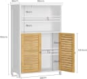 MSMASK Badkommode Badezimmerschrank Weiß 60x30x100 cm Bild 1