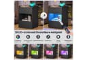 MSMASK Nachttisch LED-Beleuchtung Ladestation 40x35x60cm Schwarz/Weiß Bild 5