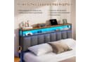 MSMASK Polsterbett mit Ladestation und LED-Beleuchtung, Dunkelgrau, 160x210cm Bild 4