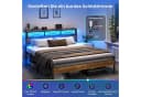 MSMASK Metallbett Bettgestell mit LED Beleuchtung und USB-Anschlüssen, Doppelbett 180x200 cm Bild 4