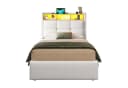 MSMASK Polsterbett LED Beleuchtung Steckdosenleiste Stauraum 90x190cm Bild 2