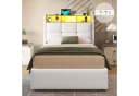 MSMASK Polsterbett LED Beleuchtung Steckdosenleiste Stauraum 90x190cm Bild 4
