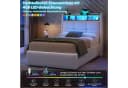 MSMASK Polsterbett LED Beleuchtung Steckdosenleiste Stauraum 90x190cm Bild 5