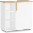 MSMASK Waschbeckenunterschrank Badezimmerschrank 3 Fächer Weiß Bild 2
