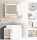 MSMASK Spiegelschrank Badezimmer LED Beleuchtung 80x16x65 cm Bild 5