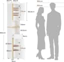 MSMASK Hochschrank Badezimmerschrank Weiß 30 x 30 x 180 cm Bild 1