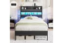 MSMASK Metallbett mit LED Beleuchtung & Ladestation, Kinderbett Jugendbett 90x200cm Bild 3