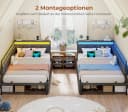 MSMASK Polsterbett mit LED-Beleuchtung und USB-Steckdosen Grau Bild 5