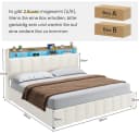 KIMENICH Polsterbett mit LED Beleuchtung und Ladefunktion, Jugendbett Hydraulisches Stauraumbett, 180x200 cm Bild 1