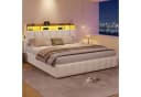 KIMENICH Polsterbett mit LED Beleuchtung und Ladefunktion, Jugendbett Hydraulisches Stauraumbett, 180x200 cm Bild 4