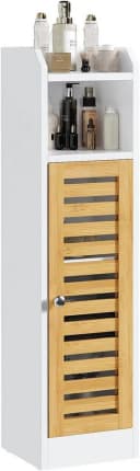 MSMASK Badregal Badezimmerschrank, Toilettenschrank, Beistellschrank 20x20x80 cm, 1-tlg., mit 2 offenen Fächern & Verstellbare Ablagen Bild 2